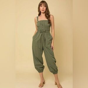 GILLI Green Women's Jumpsuit 100% Cotton Size L